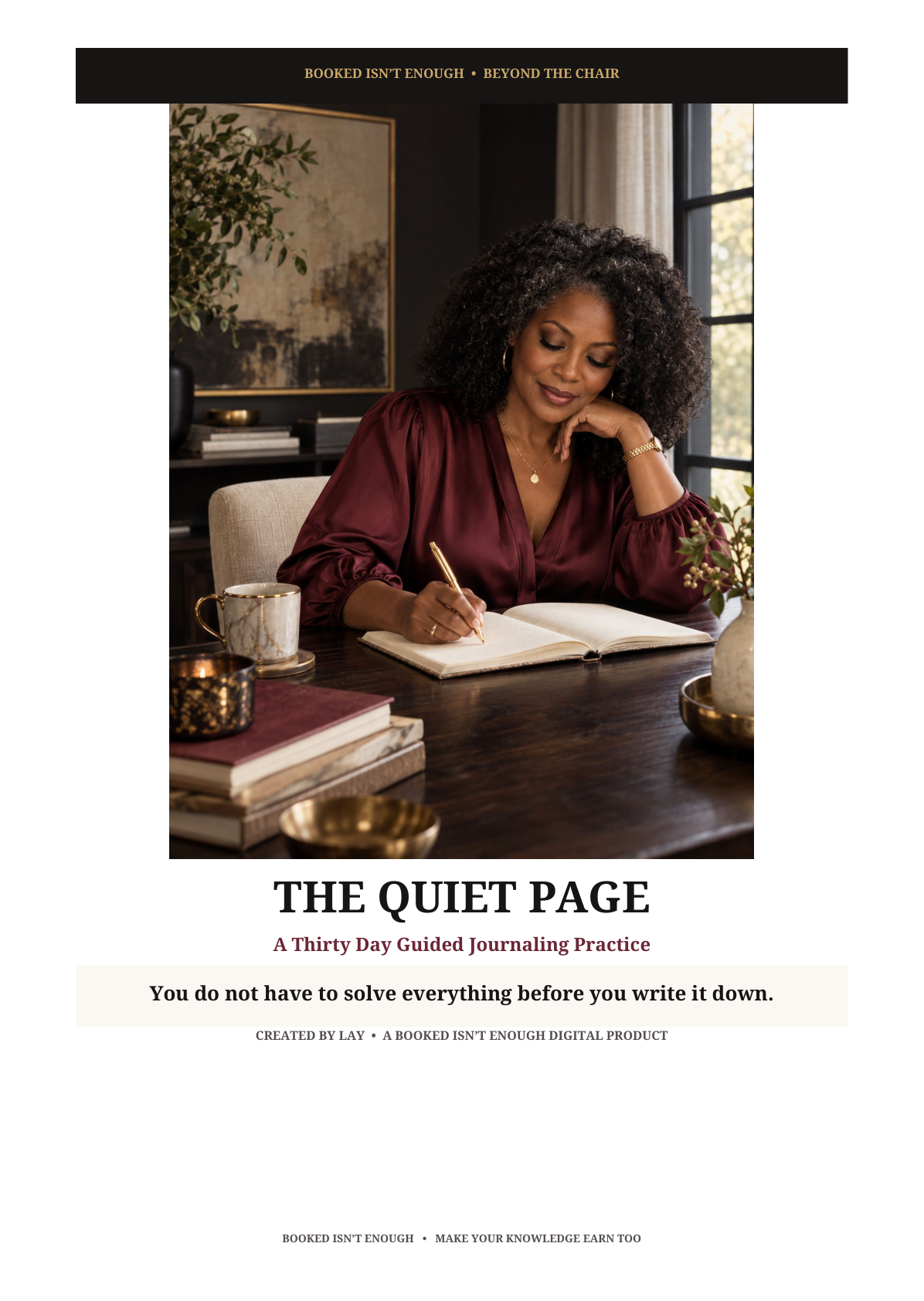 Included PDF cover: The Quiet Page