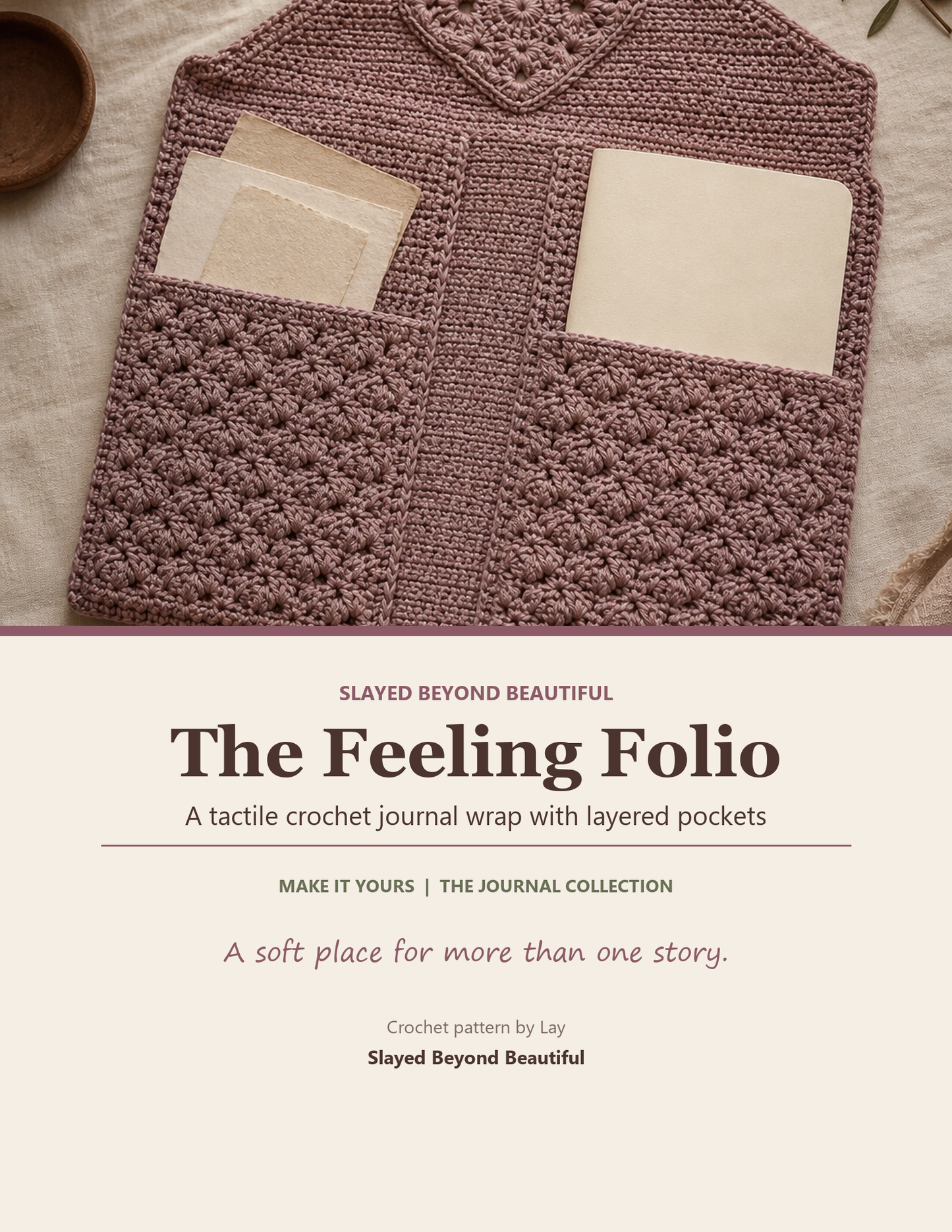 The Feeling Folio — A Tactile Crochet Journal Wrap