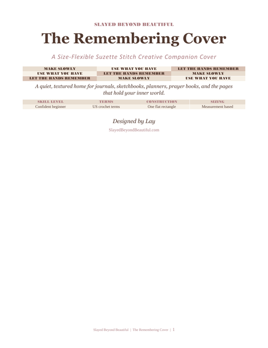 The Remembering Cover™ | Size-Flexible Suzette Stitch Crochet Pattern