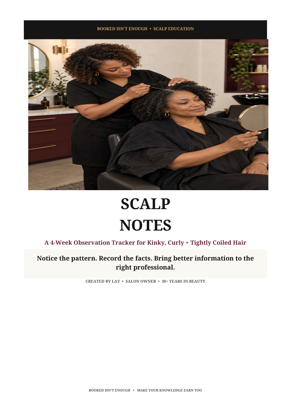 Included PDF cover: Scalp Notes