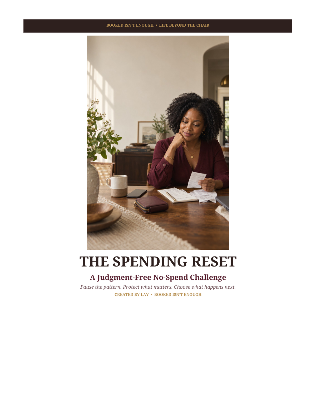 Included PDF cover: The Spending Reset