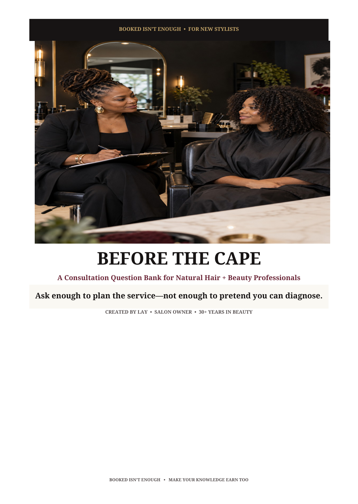 Included PDF cover: Before the Cape