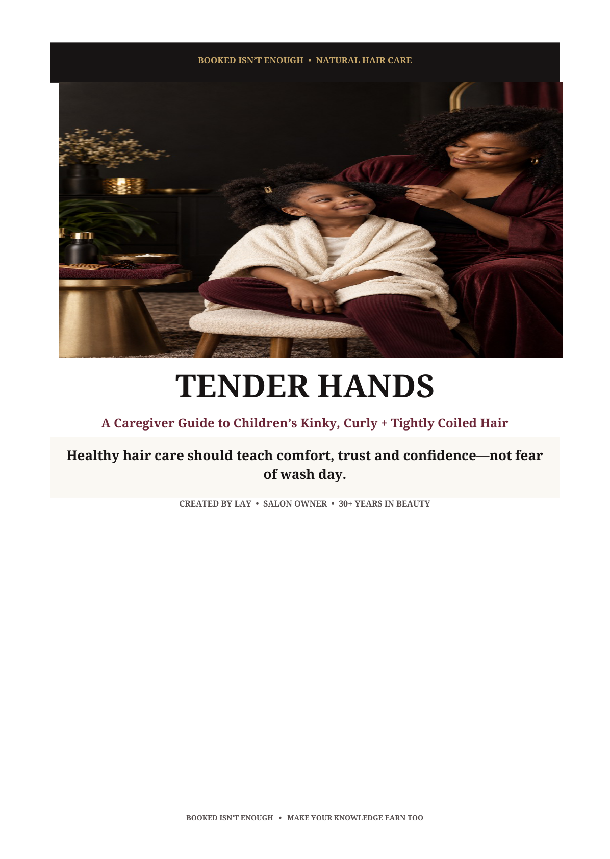Included PDF cover: Tender Hands