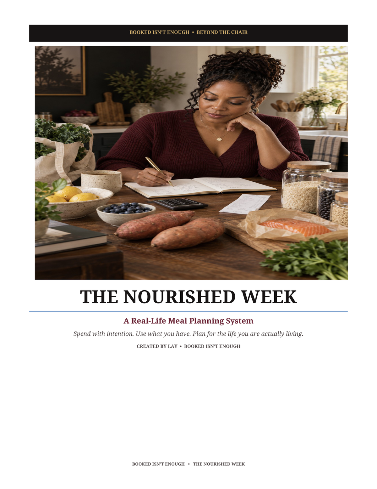 Included PDF cover: The Nourished Week