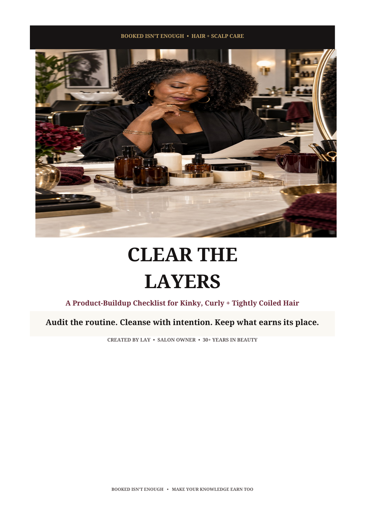 Included PDF cover: Clear the Layers