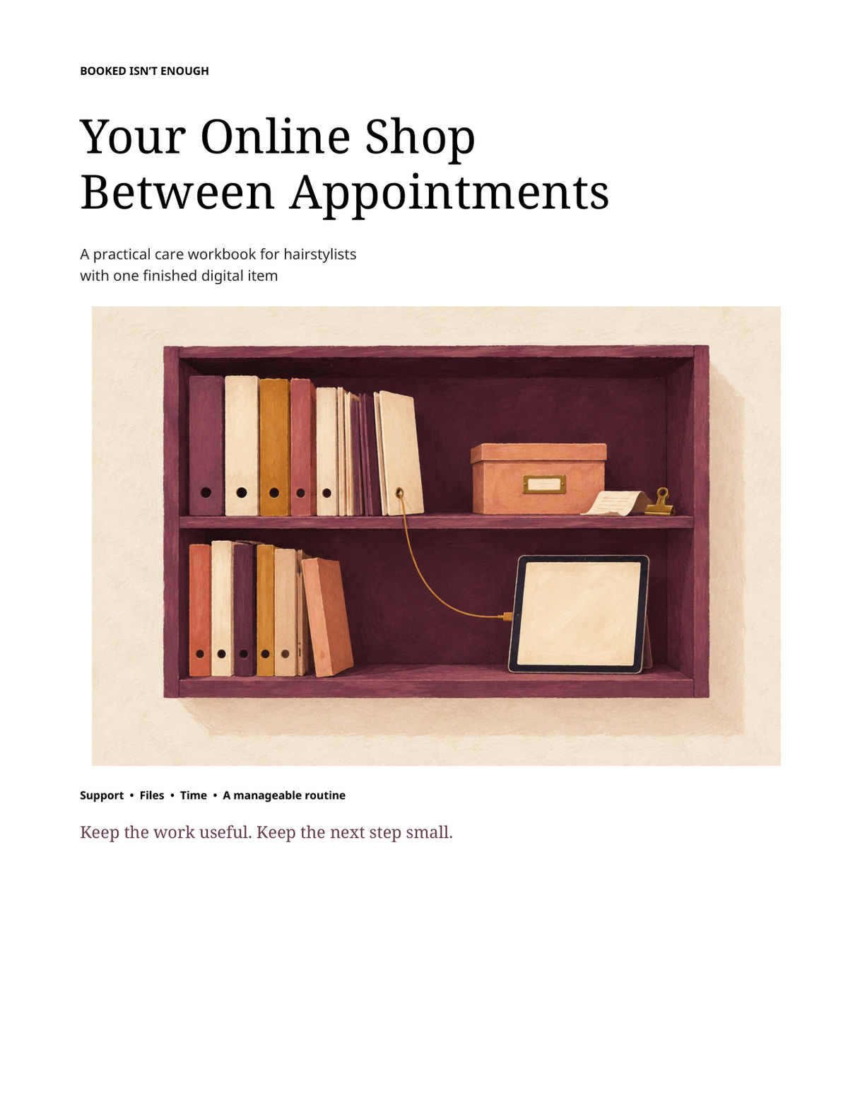 Included PDF cover: Your Online Shop Between Appointments