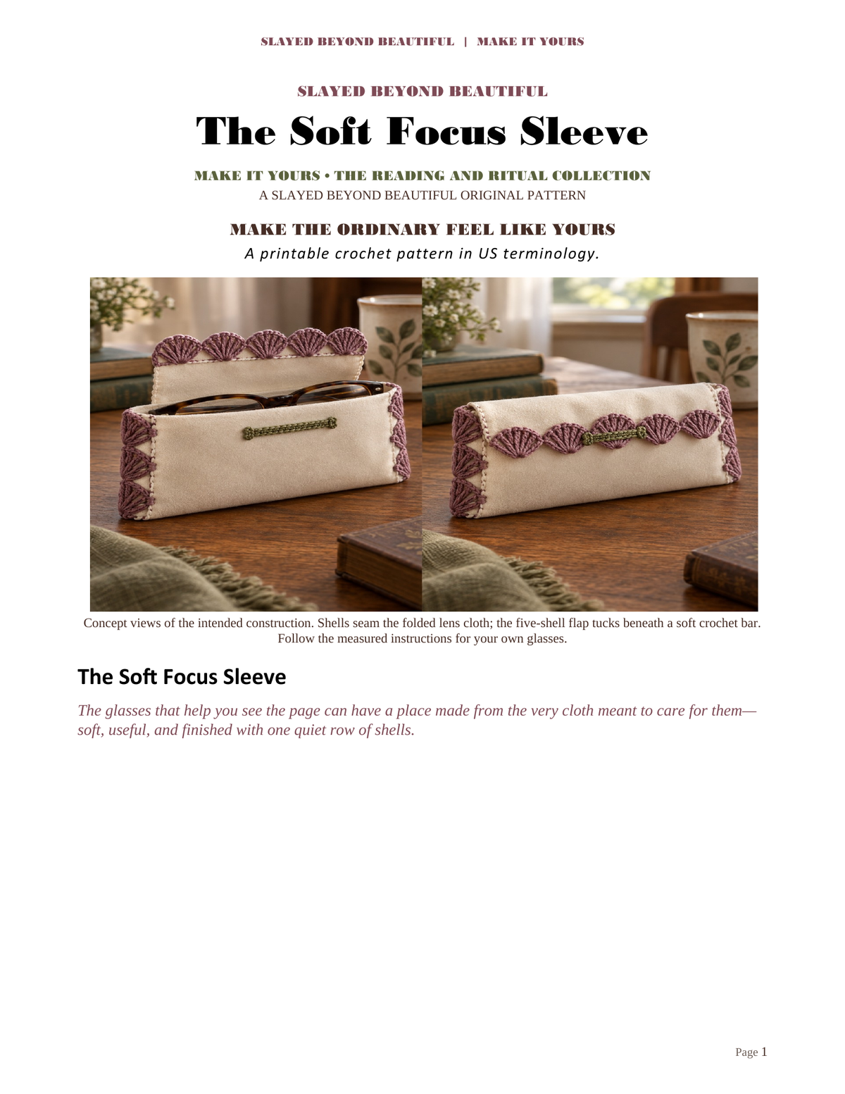 The Soft Focus Sleeve — Crochet Glasses-Cleaning Cloth Sleeve Pattern
