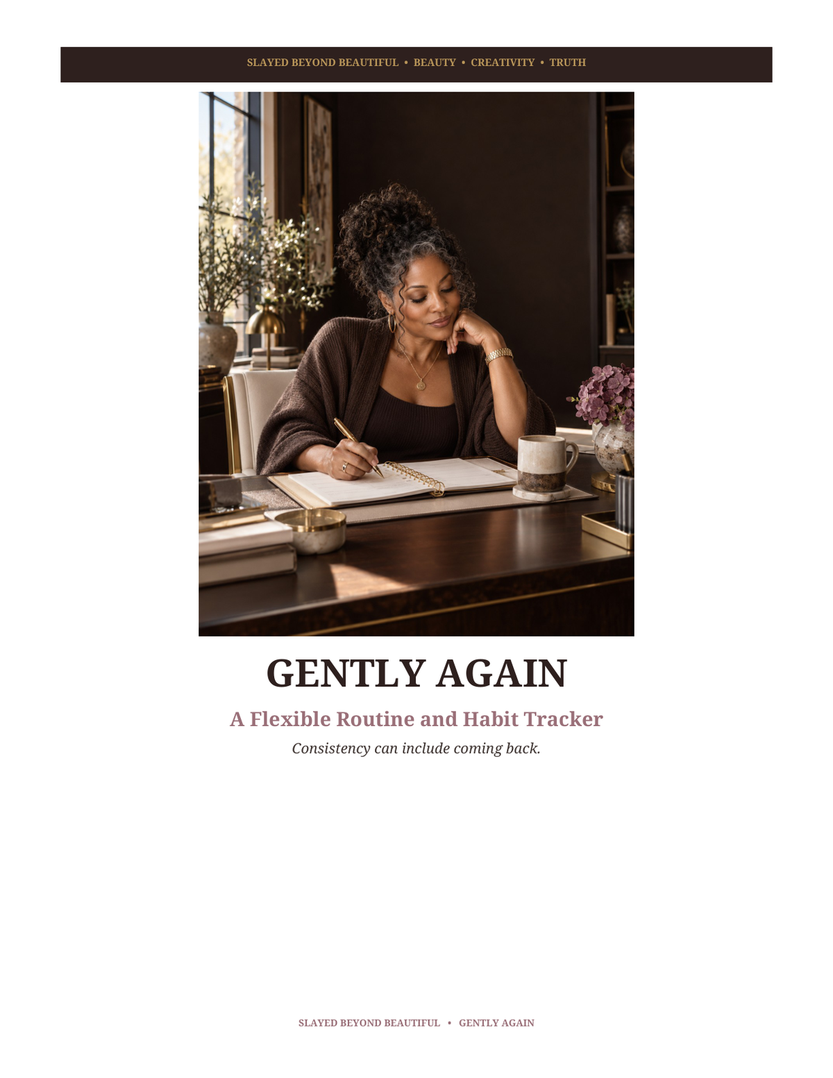 Actual cover of Gently Again | Routine and Habit Tracker PDF