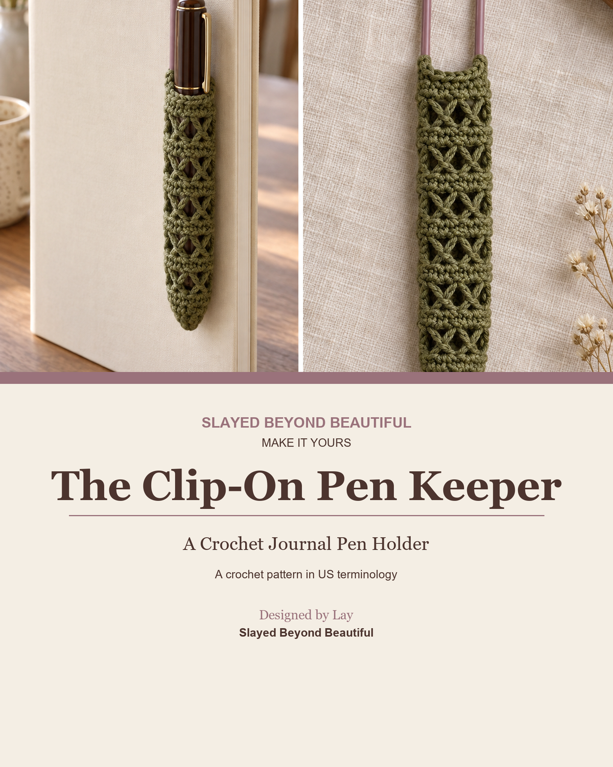 The Clip-On Pen Keeper — A Crochet Journal Pen Holder