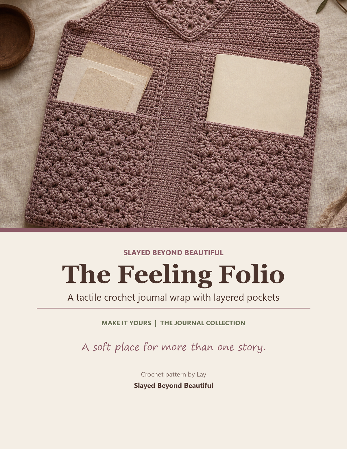 The Feeling Folio — A Tactile Crochet Journal Wrap
