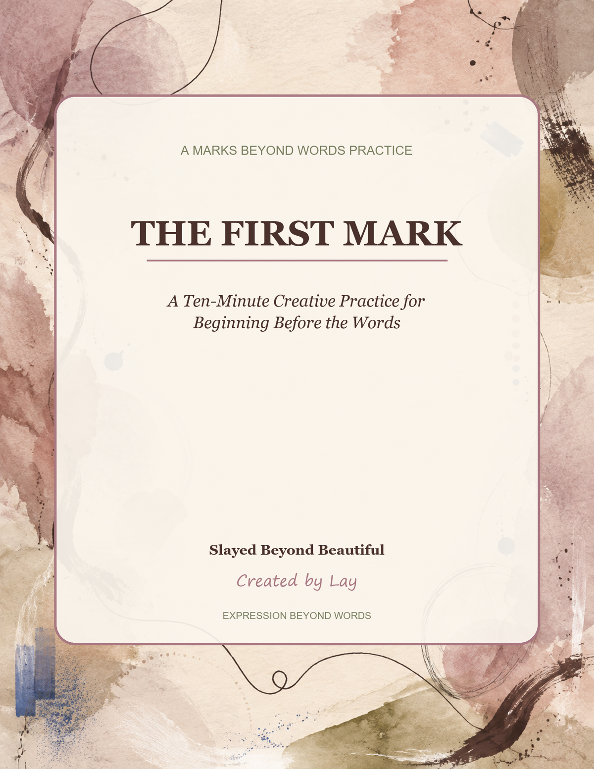 The First Mark — A Ten-Minute Creative Practice for Beginning Before the Words