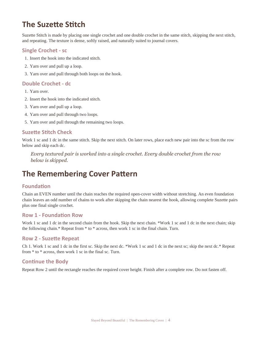 The Remembering Cover™ | Size-Flexible Suzette Stitch Crochet Pattern
