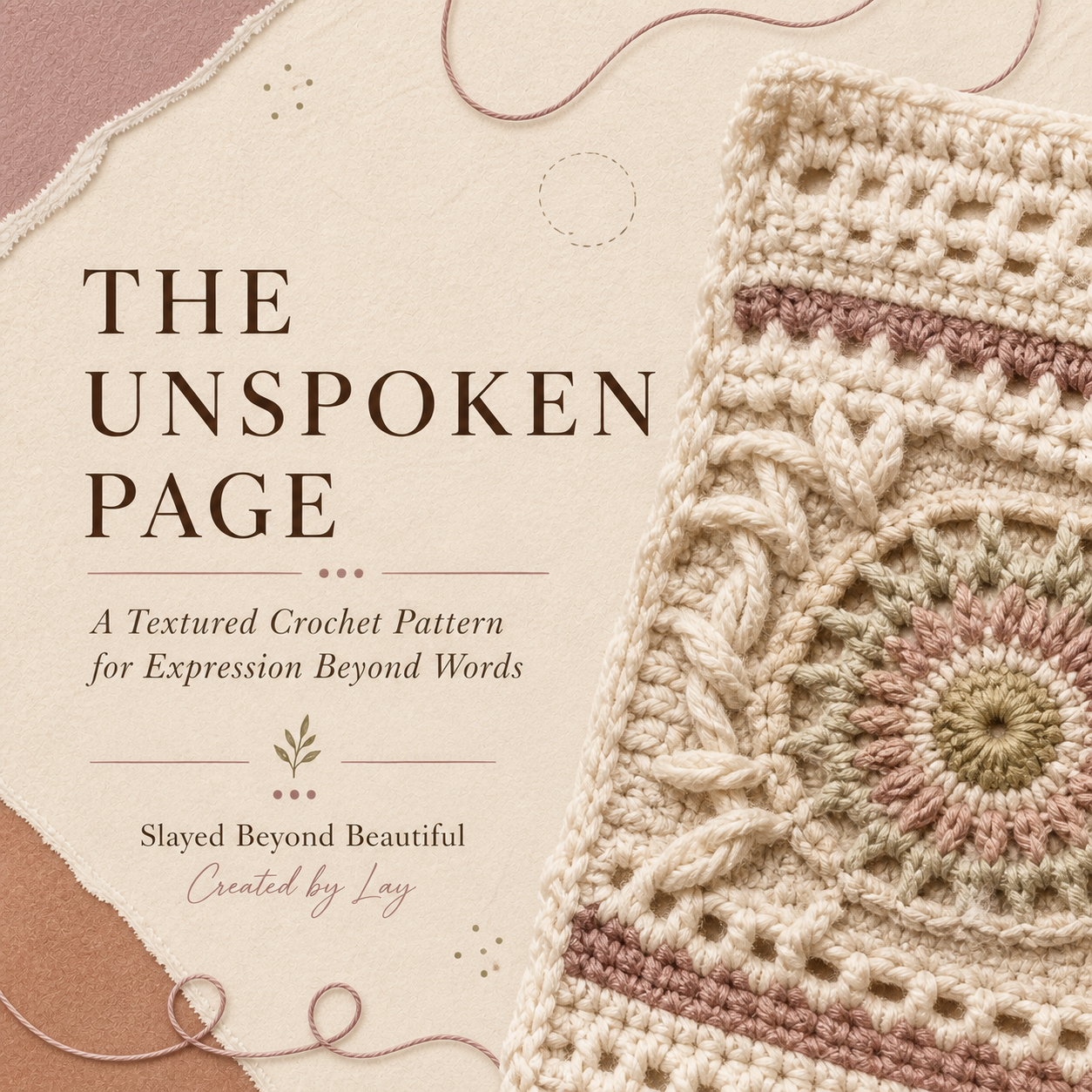 The Unspoken Page — A Textured Crochet Pattern for Expression Beyond Words
