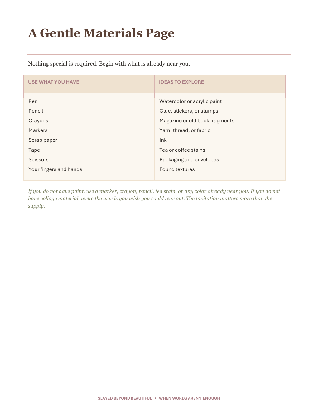 When Words Aren’t Enough: A 30-Day Practice of Expression Beyond Words