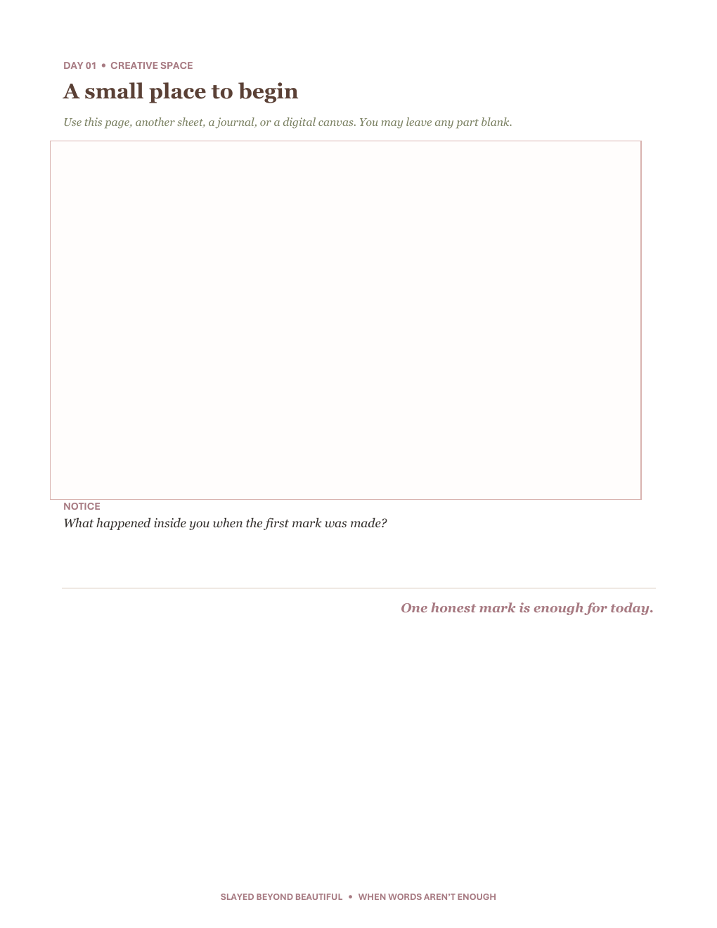When Words Aren’t Enough: A 30-Day Practice of Expression Beyond Words
