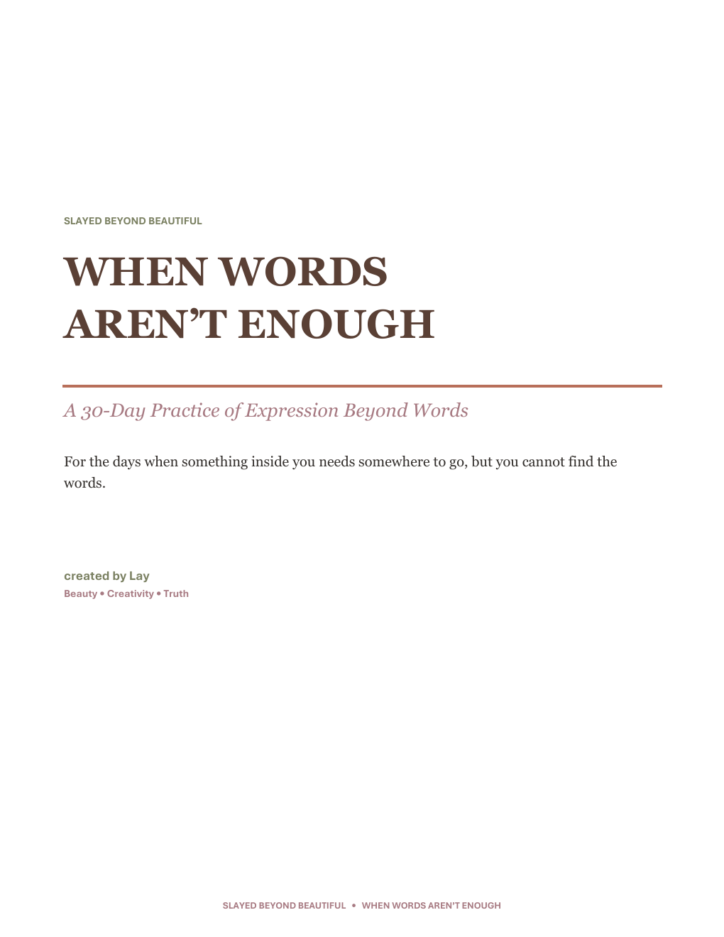 When Words Aren’t Enough: A 30-Day Practice of Expression Beyond Words