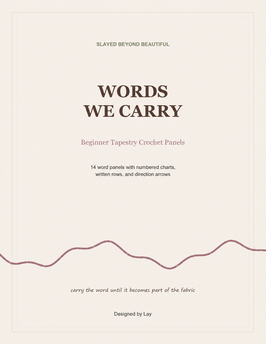 Words We Carry — 14 Beginner Tapestry Crochet Word Panels